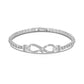 Pave Infinity Tennis Bracelet & Earring Set Encrusted with Crystals from Swarovski