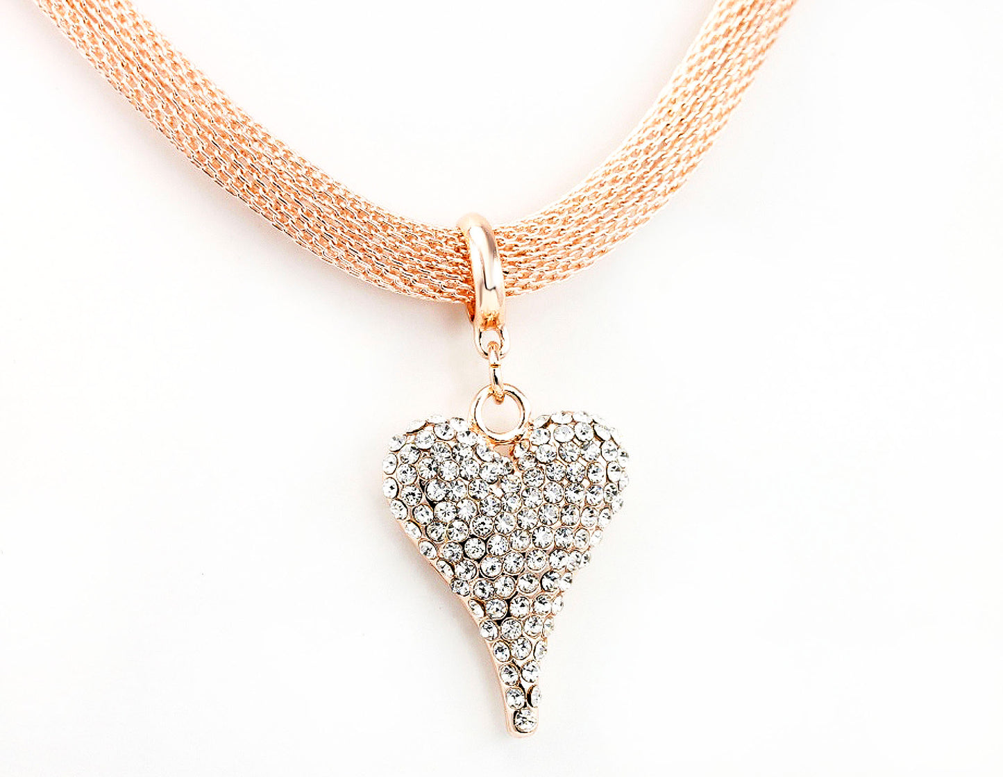 Artemis Pave heart Pendant Encrusted with Crystals from Swarovski