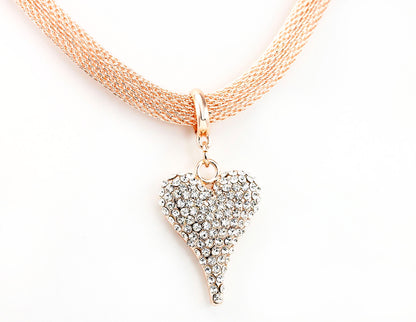 Artemis Pave heart Pendant Encrusted with Crystals from Swarovski