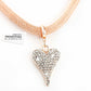 Artemis Pave heart Pendant Encrusted with Crystals from Swarovski