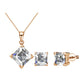 Classic Pendant & Earring Set Encrusted with Crystals from Swarovski