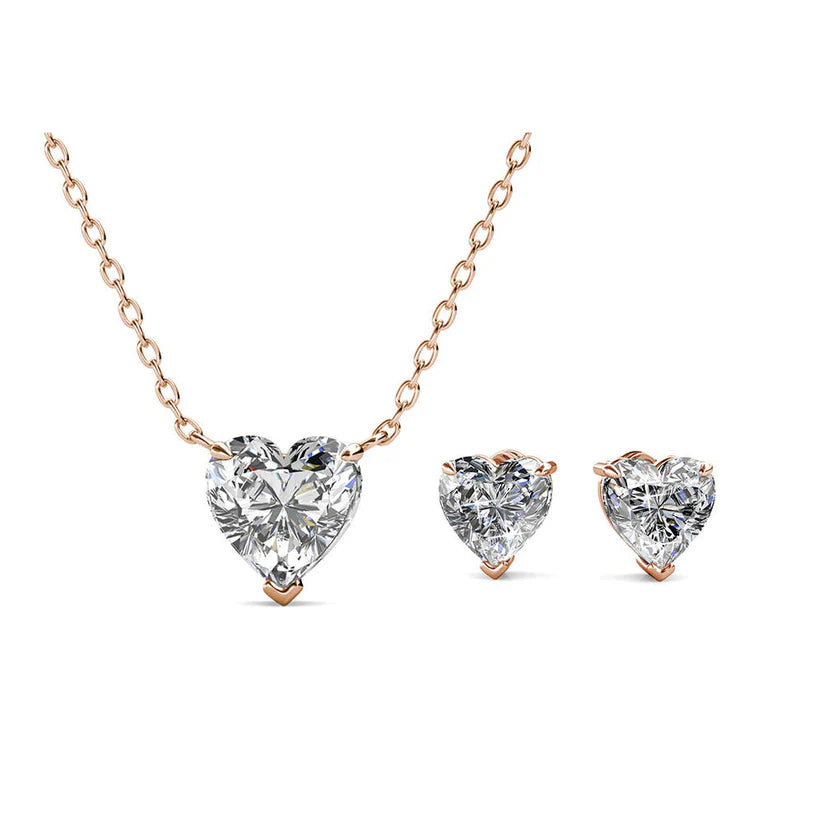 All Heart Pendant & Earrings Set