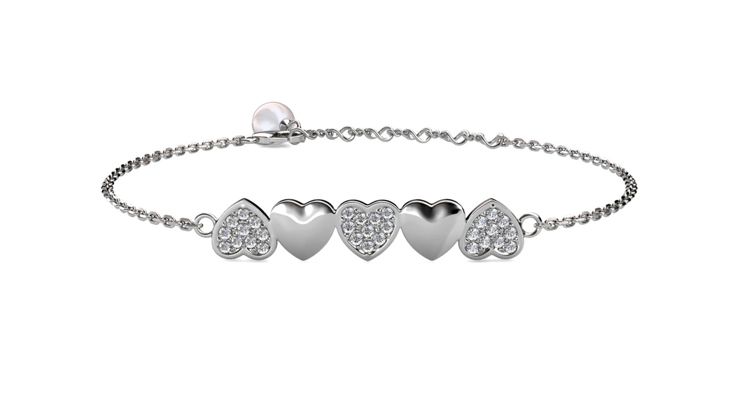 New Heart Bracelets Encrusted with Crystals from Swarovski