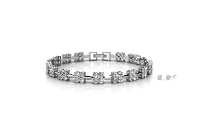 Solitaire Tennis Bracelet & Earrings