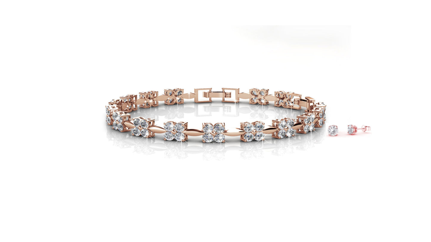 Solitaire Tennis Bracelet & Earrings