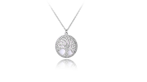 Tree of Life Pendant & Earrings Set Encrusted with Crystals from Swarovski